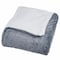 Hastings Home Hastings Home Floral Etched Fleece Blanket with Sherpa-F/Q-Grey 861587HMV - alternate 3